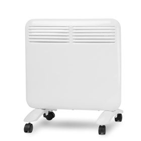 750W Wall-Mounted Electric Space Heater with Adjustable Thermostat, Portable Convection Freestanding Heater