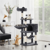 54.5" Cat Tree Tower with Scratching Posts, Multiple Colors