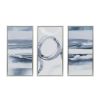 Grey Surrounding Silver Foil Abstract 3-piece Framed Canvas Wall Art Set