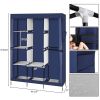 71" Portable Closet Wardrobe Clothes Rack Storage Organizer with Shelf Navy RT