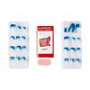 KISS imPRESS Long-Lasting Short Square Gel Press-On Nails, Glossy Blue & White, 30 Pieces