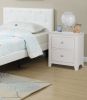 Bedroom Bed Side Table 1x Nightstand White Color Wooden 2 Drawers Table Nightstands