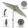 Outdoor 9' Navy Solid Round Crank Premium Patio Umbrella