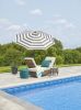 Outdoor 9' Grey Round Crank Premium Patio Umbrella