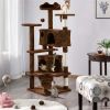 54.5" Height Cat Tree Tower Condo with Scratching Post, Navyblue