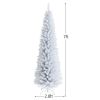 7 Feet Artificial Christmas Pencil Tree with Folding Metal Stand