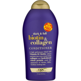 OGX Thick & Full + Biotin & Collagen Volumizing Conditioner for Thin Hair, 19.5 fl oz