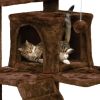 54.5" Height Cat Tree Tower Condo with Scratching Post, Navyblue