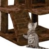 54.5" Height Cat Tree Tower Condo with Scratching Post, Navyblue