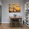 Framed Canvas Wall Art Decor Bread Painting, Still Life Bread&Wheat Painting Decoration For Restrant, Kitchen, Dining Room, Office Living Room, Bedroo