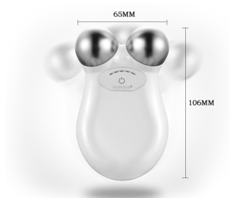 Electric Micro-Current Face Massager EMS Firming Micro Current Deedema Decree Wrinkle Skin Rejuvenation Beauty Instrument (Color: White)