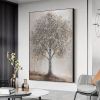 Hand Painted Oil Painting Abstract Tree Oil Painting on Canvas Extra Large Wall Art Original Minimalist Texture Wall Art Custom Painting Gray Decor Li