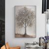 Hand Painted Oil Painting Abstract Tree Oil Painting on Canvas Extra Large Wall Art Original Minimalist Texture Wall Art Custom Painting Gray Decor Li