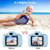 Kids Digital Camera w/ 2.0' Screen 12MP 1080P FHD Video Camera 4X Digital Zoom Games