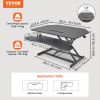 VEVOR Standing Desk Converter, Two-Tier Stand up Desk Riser, Large Rectangular Sit to Stand Desk Converter, 5.5-20.1 inch Adjustable Height, for Monit